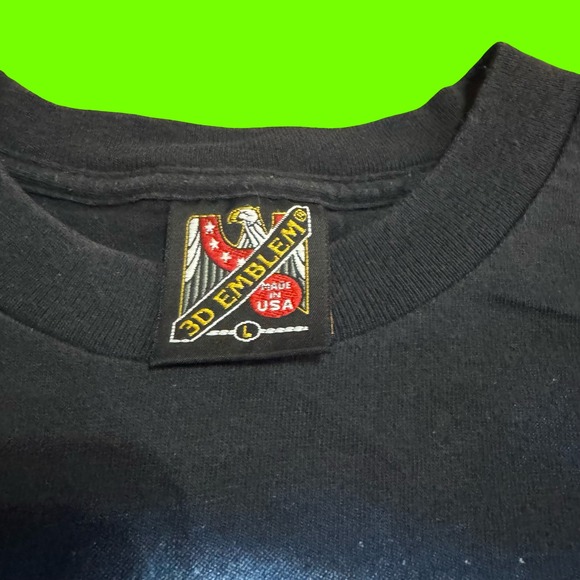 Vintage 90s 3D Emblem American Biker‎ Motorcycle Graphic T Shirt Made In USA L - Picture 5 of 7